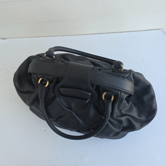 Smythson of Bond St Nancy Black Quilted Leather Flap Top handle Shoulder Handbag - Picture 7 of 14